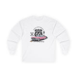Pink Cadillac Route 66 Long Sleeve Tee 100th Anniversary Legends of the Road Retro Graphic T-Shirt