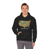 Legends of Route 66 100th Anniversary USA Map Personalized Unisex Fleece Hoodie Sweatshirt