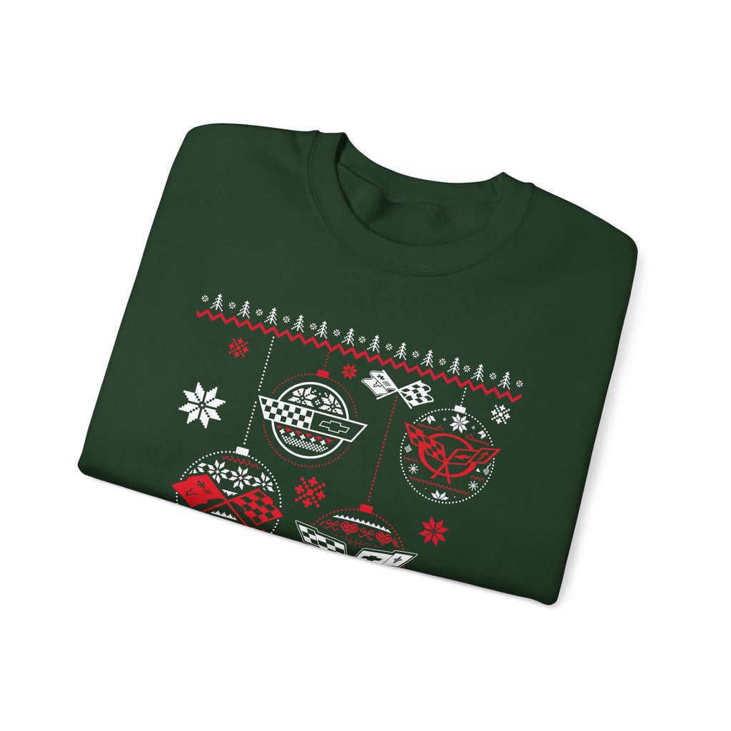 Corvette Personalized Ugly Christmas  Crewneck Sweatshirt