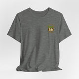 Legends of Route 66 100th Anniversary Landmark Collage Design Cotton Front and Back Printed Short Sleeve Tee
