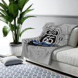 Shelby 427 Cobra Route 66 100th Anniversary Sherpa Blanket – 50 x 60 Inches