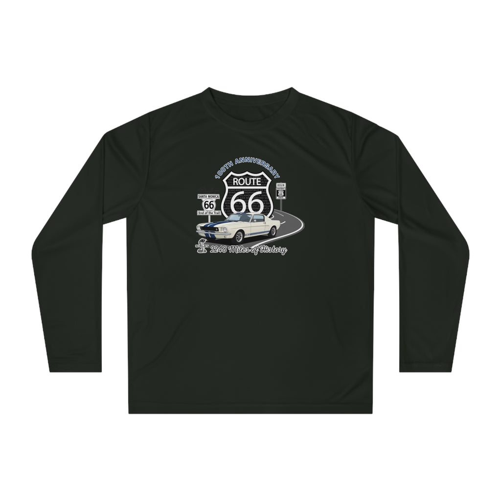 Shelby GT350 Route 66 100th Anniversary Long Sleeve Performance Shirt-Legends of the Road, Shelby Fan Favorite
