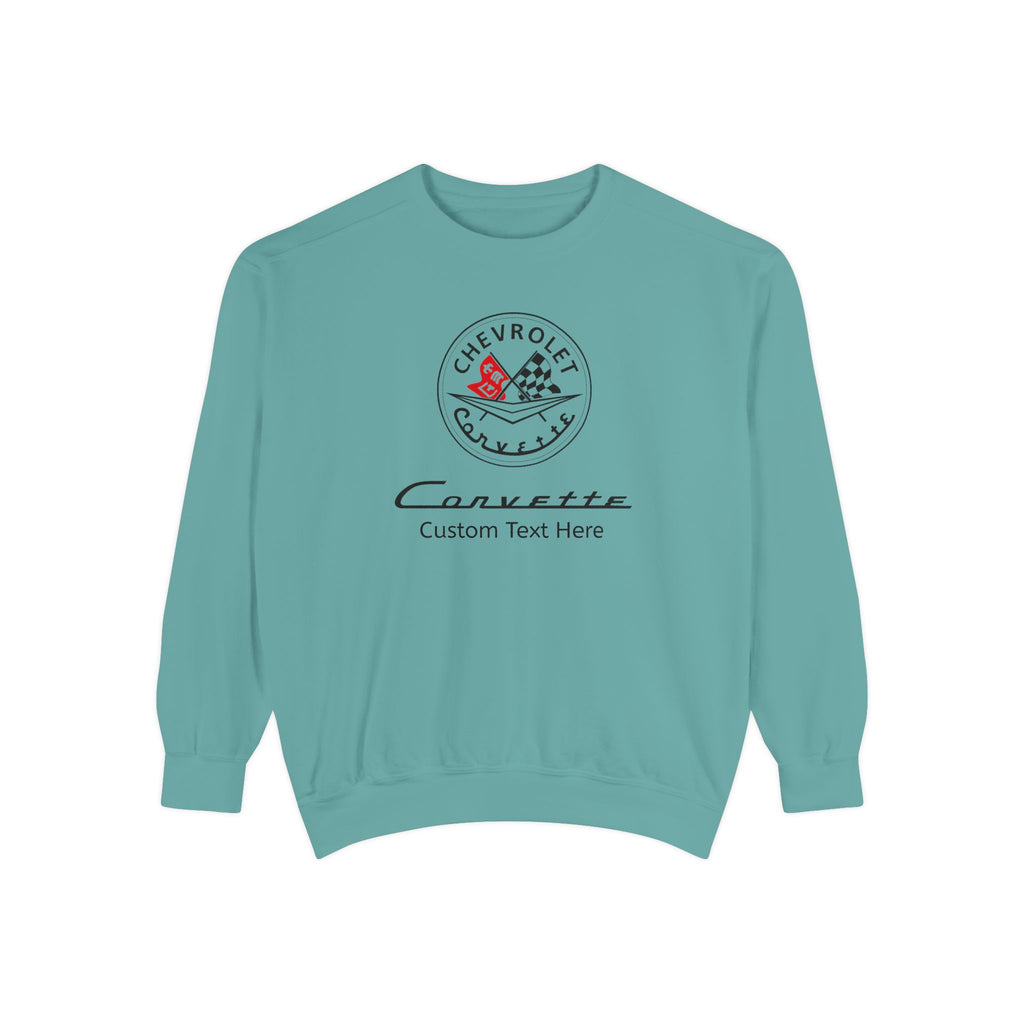 Personalized C1 Corvette Comfort Colors® Unisex Garment-Dyed Premium Sweatshirt, Relaxed Fit, Chevrolet Car Enthusiasts, Official Licensed Apparel, Custom Gift For Him Or Her