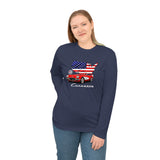 C1 Corvette American Flag Hooded Performance Long Sleeve Tee Legends of the Road – Perfect for the Corvette Fan