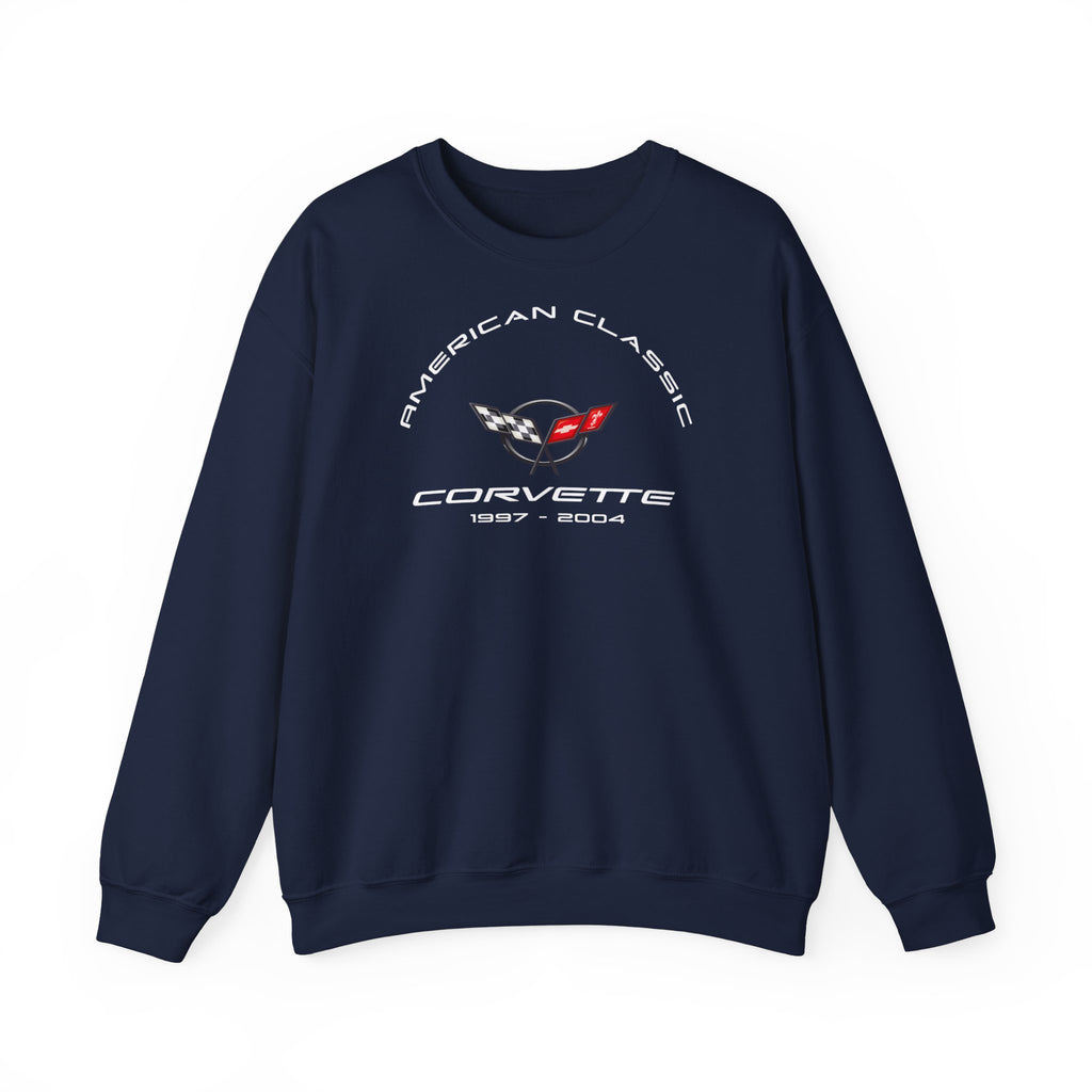 C5 Corvette Crew Neck Long Sleave Heavy Duty Sweatshirt, perfect for cool crisp days, DE