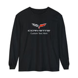 Personalized C6 Corvette Comfort Colors® Premium Long Sleeve T-Shirt, 100% Cotton, Relaxed Fit, Available in Multiple Colors, Custom Corvette Apparel, Great Gift for Car Enthusiasts