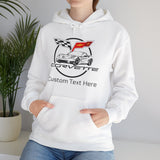 C6 Corvette Personalized Custom Car Color Cotton Blend Hooded Sweatshirt - WHITE