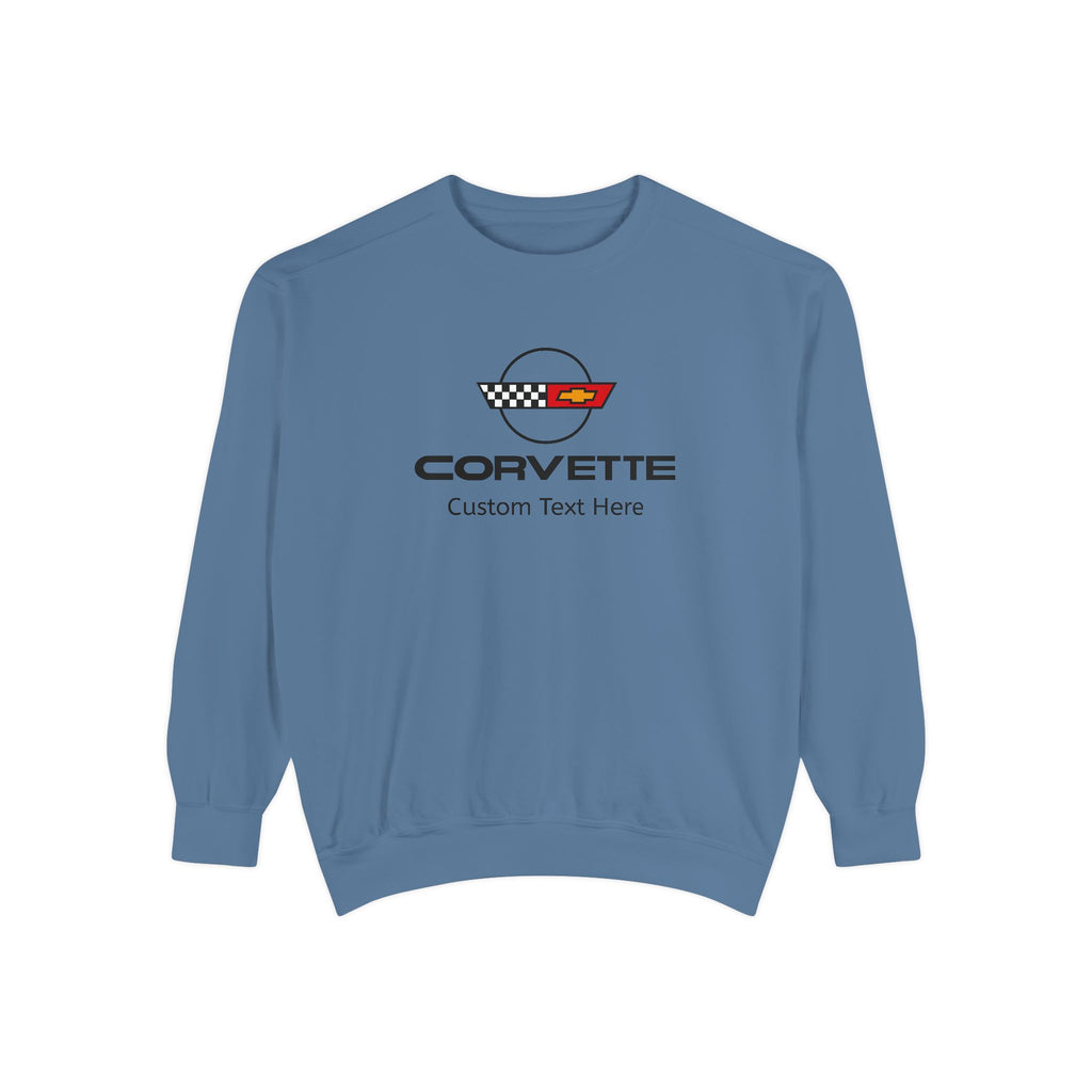 Personalized C4 Corvette Comfort Colors Unisex Garment-Dyed Premium Sweatshirt, Cotton Blend, Relaxed Fit, Chevrolet Enthusiasts, Official Licensed Apparel, Perfect Gift for Him or Her, A Signature Select Product