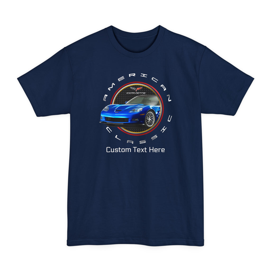 C6 Corvette Personalized Circle Logo Unisex Short Sleeve T-Shirt, Cotton Tall Beefy-T®, Car Enthusiast Gift