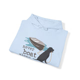 Dog is Good Never Boat Alone Adult Fleece Hoodie, Perfect for the Serious Dog Lover