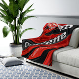Personalized C3 Corvette Racing Decorative Diagonal Pattern Sherpa Blanket, Perfect for Chilly Days