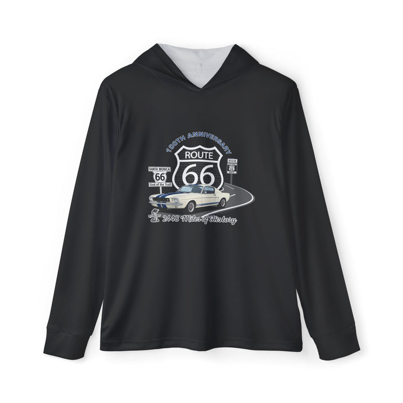 Shelby GT350 Route 66 100th Anniversary Performance Hooded Long Sleeve Shirt-Legends of Route 66, Shelby Fan Favorite