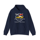 C6 Corvette Personalized Custom Car Color Cotton Blend Hooded Sweatshirt- YELLOW