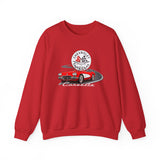 C1 Corvette Emblem & Track Crew Neck Cotton Blend Sweatshirt – Legends of the Road, Perfect for the Corvette Fan