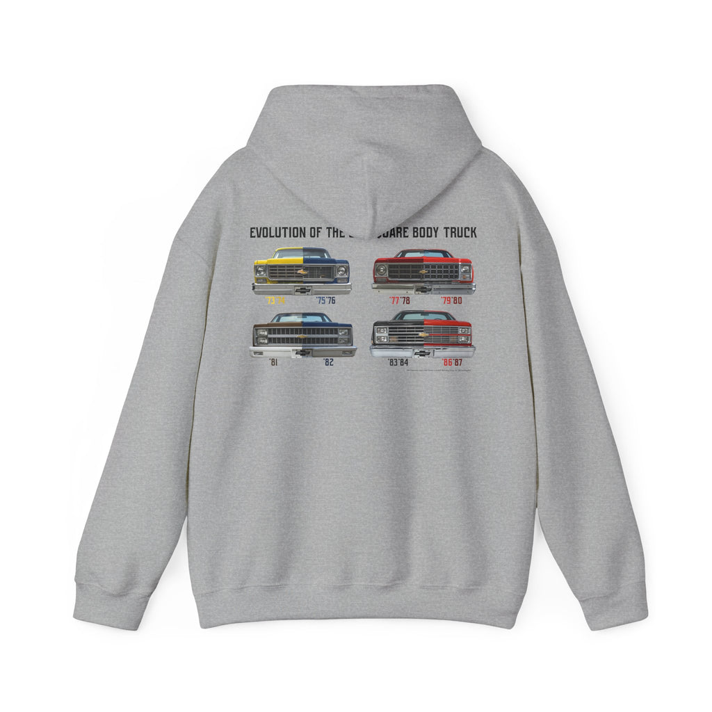 Chevrolet C10 Square Body Legacy Heavyweight Hoodie – Evolution of an American Classic