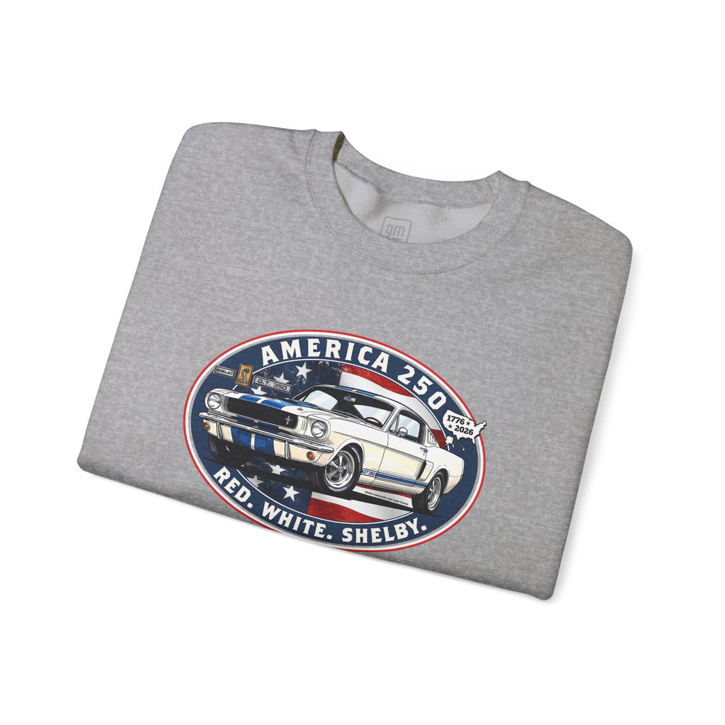 Shelby GT350 "Red. White. Shelby." America 250 Oval Crewneck Sweatshirt