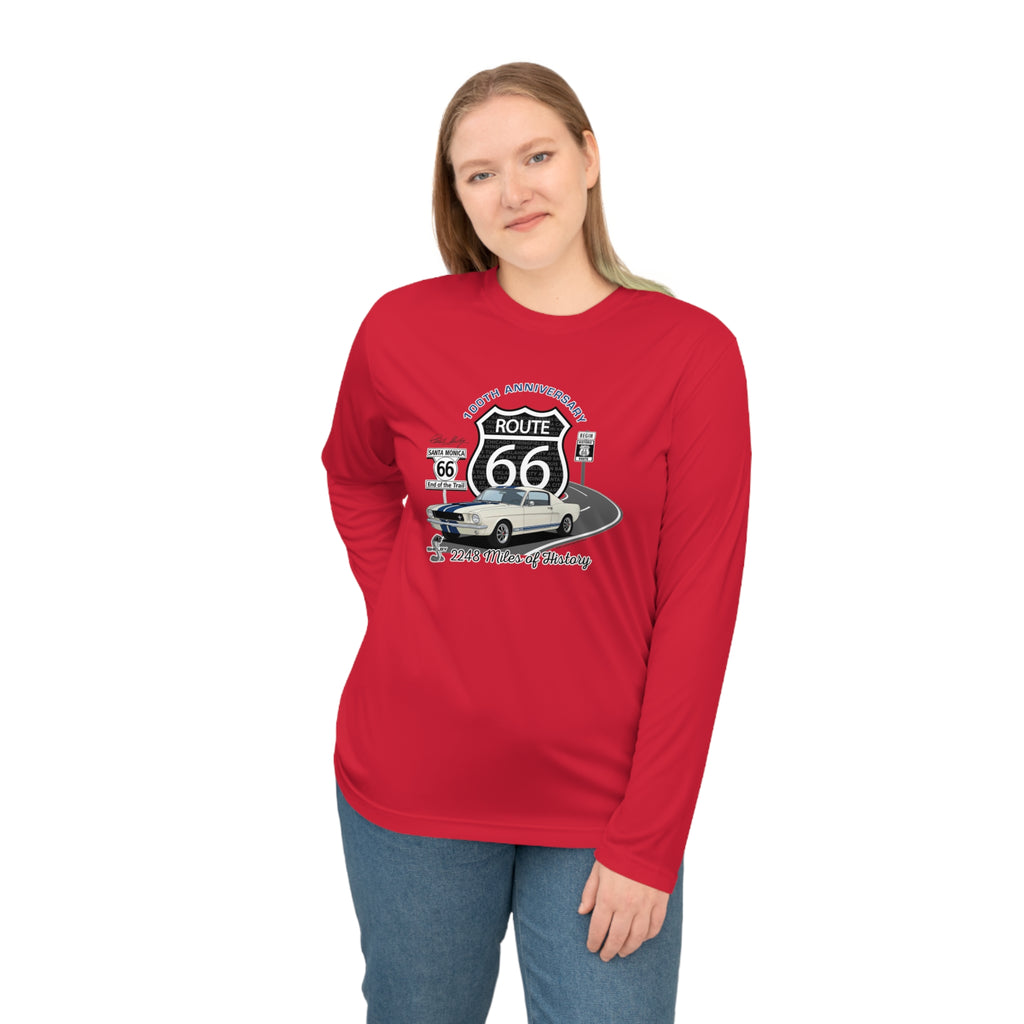 Shelby GT350 Route 66 100th Anniversary Long Sleeve Performance Shirt-Legends of the Road, Shelby Fan Favorite