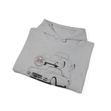 C1 Corvette Monochrome Design Cotton Blend Hooded Sweatshirt – Legends of the Road, Perfect for the Corvette Fan