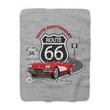 C1 Corvette Route 66 100th Anniversary Sherpa Blanket – Legends of the Road (50