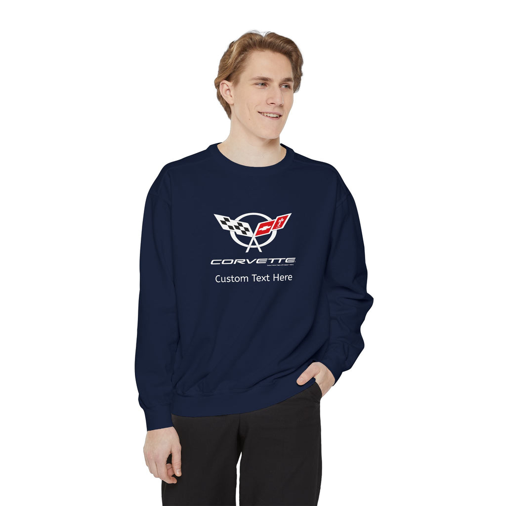 Personalized C5 Corvette Comfort Colors® Unisex Garment-Dyed  Premium Sweatshirt, Cotton Blend, Relaxed Fit, Chevrolet Enthusiasts, Official Licensed Apparel, Unique Gift for Him or Her