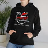 Personalized Chevy C6 Corvette Hoodie, Custom Red Car Color Cotton Blend Pullover Sweatshirt, Unisex Muscle Car Apparel, Gift for Enthusiasts