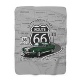 Shelby 1967 GT500 Route 66 100th Anniversary Sherpa Blanket – 50 x 60 Inches