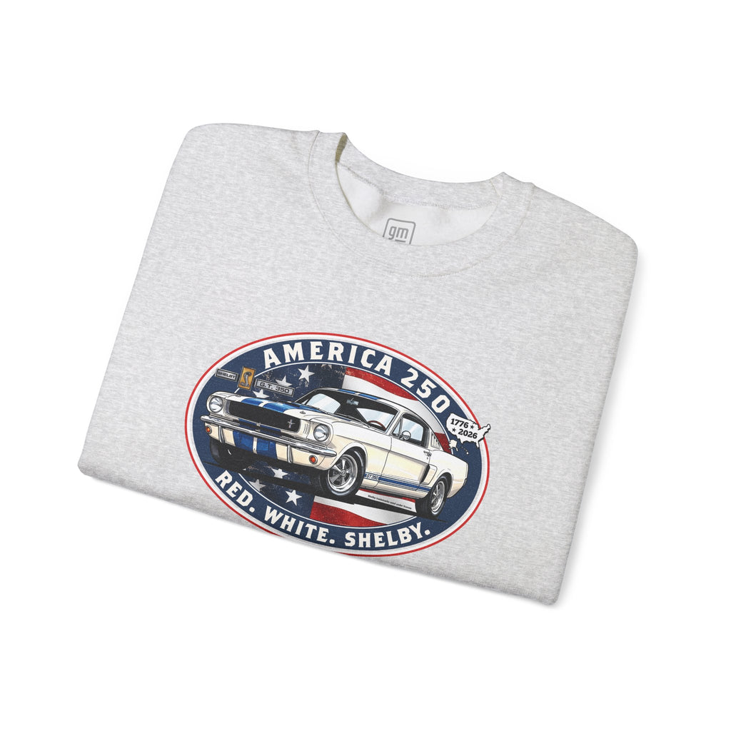 Shelby GT350 "Red. White. Shelby." America 250 Oval Crewneck Sweatshirt