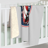 Shelby Red GT500 "Red. White. Shelby." America 250 Oval Premium Sherpa Blanket – 1776 to 2026
