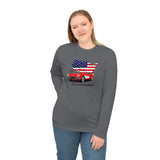 C1 Corvette American Flag Hooded Performance Long Sleeve Tee Legends of the Road – Perfect for the Corvette Fan