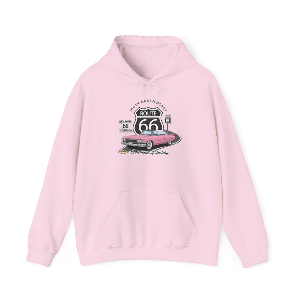 Pink Cadillac Route 66 100th Anniversary Hooded Sweatshirt – Legends of the Road
