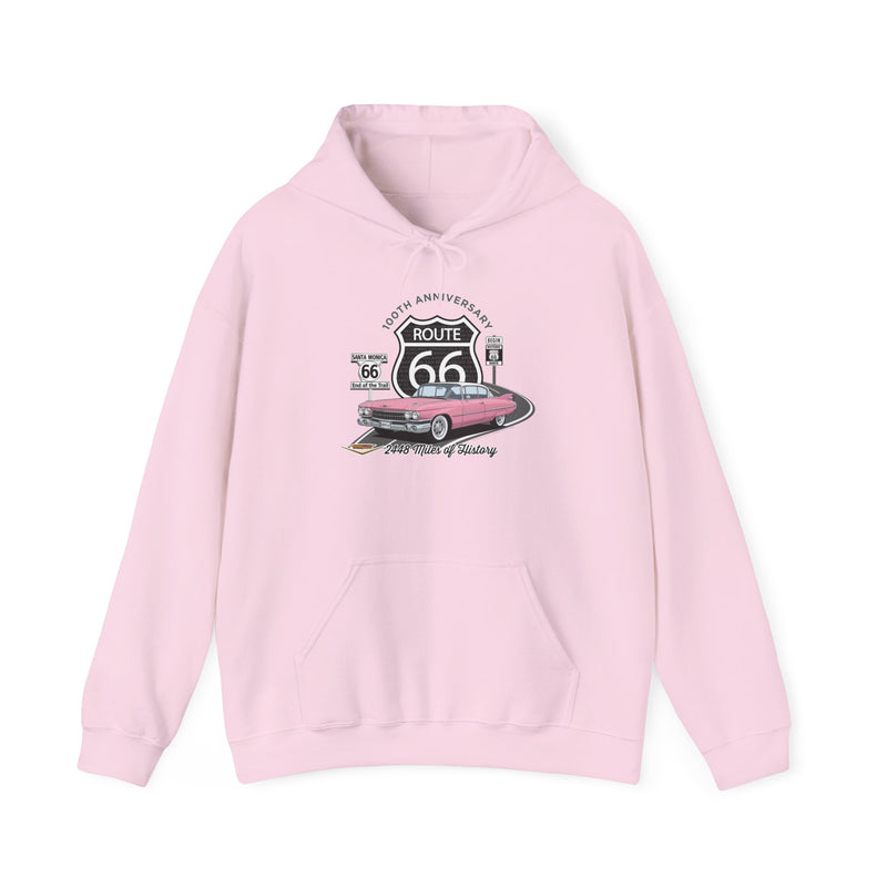 Pink Cadillac Route 66 100th Anniversary Hooded Sweatshirt – Legends of the Road