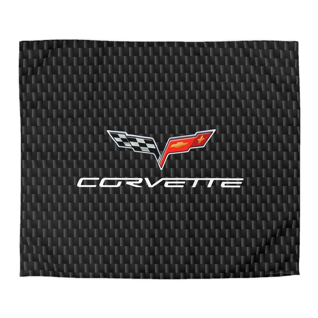 Corvette C6 Black Microfiber Carbon Duvet Cover – Sleek Style for Car Lovers