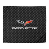 Corvette C6 Black Microfiber Carbon Duvet Cover – Sleek Style for Car Lovers