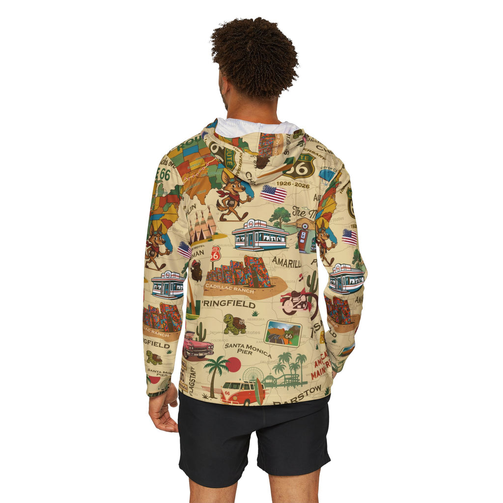 Legends of Route 66 Unisex Sports Hoodie, Cozy Warmup Pullover for Travel Lovers, Great for Gifting on Holidays and Adventures