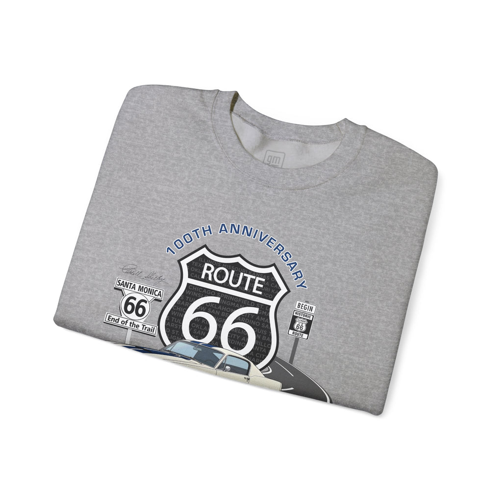 Shelby GT350 Route 66 100th Anniversary Crew Neck Sweatshirt-Legends of the Road, Shelby Fan Favorite
