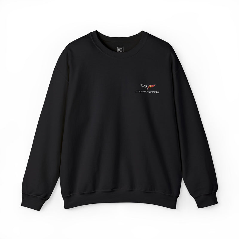 Corvette C6 Embroidered Logo Heavy Blend Sweatshirt - Classic Fit Hoodie for Men & Women – Soft, Warm, Stylish Pullover for Everyday Wear