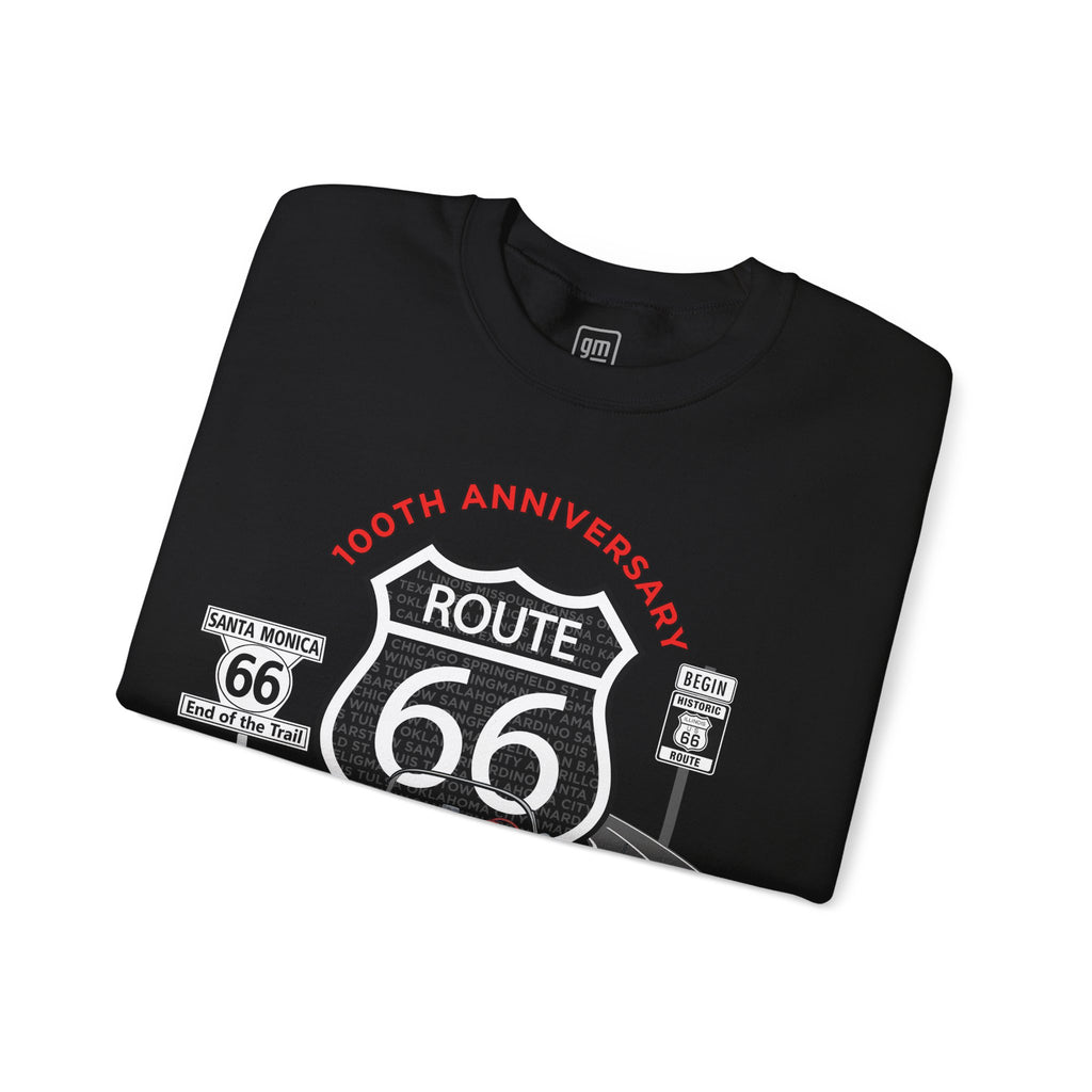 C1 Corvette Route 66 100th Anniversary Cotton Blend Sweatshirt – Legends of the Road, Perfect for the Corvette Fan