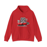 C6 Corvette Route 66 100th Anniversary Hooded Sweatshirt – Legends of the Road, Perfect for the Corvette Fan