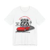 C4 Corvette Route 66 100th Anniversary Short Sleeve Tee – Legends of the Road, Perfect for the Corvette Fan