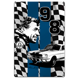 Carroll Shelby Signature 98 18"x12" Metal Wall Decor – Vintage Muscle Car Premium Aluminum Wall Art, Classic Muscle Car Decor for Garage, Man Cave, Bar, or Home