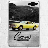 Chevrolet Camaro SS 18"x12" Metal Wall Decor – Vintage Muscle Car Premium Aluminum Wall Art, Classic Muscle Car Decor for Garage, Man Cave, Bar, or Home