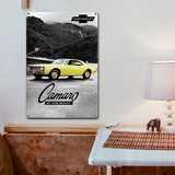 Chevrolet Camaro SS 18"x12" Metal Wall Decor – Vintage Muscle Car Premium Aluminum Wall Art, Classic Muscle Car Decor for Garage, Man Cave, Bar, or Home