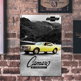 Chevrolet Camaro SS 18"x12" Metal Wall Decor – Vintage Muscle Car Premium Aluminum Wall Art, Classic Muscle Car Decor for Garage, Man Cave, Bar, or Home