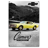 Chevrolet Camaro SS 18"x12" Metal Wall Decor – Vintage Muscle Car Premium Aluminum Wall Art, Classic Muscle Car Decor for Garage, Man Cave, Bar, or Home