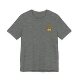Legends of Route 66 100th Anniversary Landmark Collage Design Cotton Front and Back Printed Short Sleeve Tee