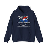 Custom Chevy C6 Corvette Hoodie, Personalized Blue Car Color Sweatshirt, Unisex Pullover for Car Enthusiasts, Great Gift for Corvette Fans