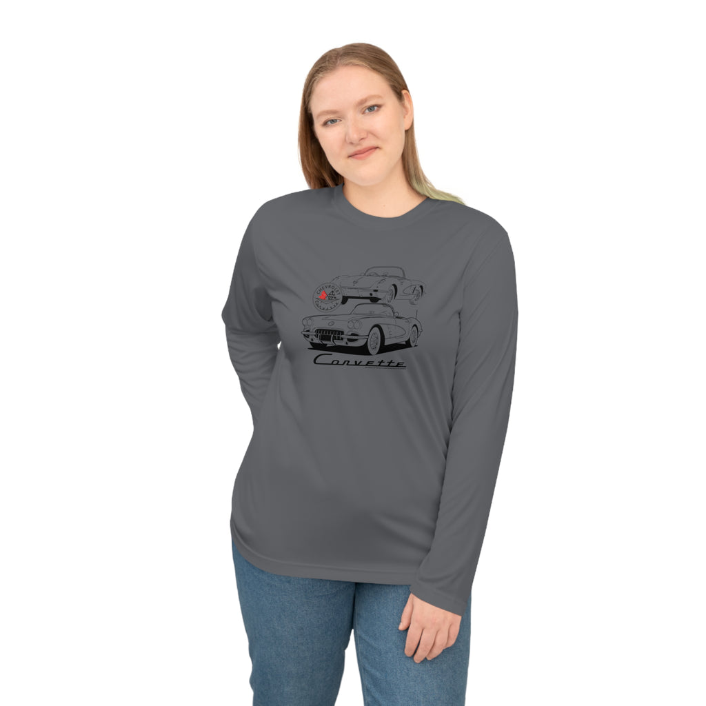 C1 Corvette Silhouette Performance Long Sleeve Shirt – Legends of the Road, Perfect for the Corvette Fan