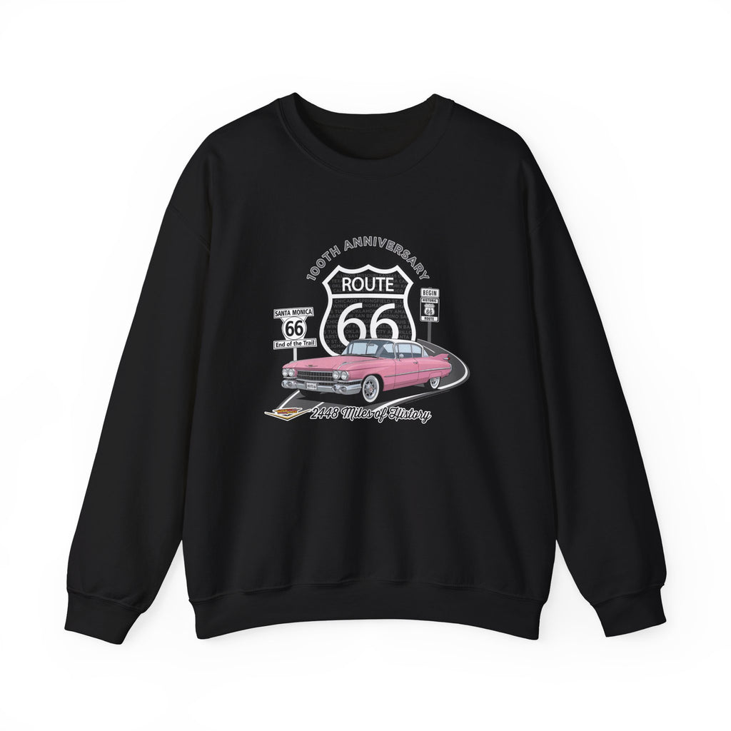 Pink Cadillac Route 66 100th Anniversary Cotton Blend Sweatshirt – Legends of the Road