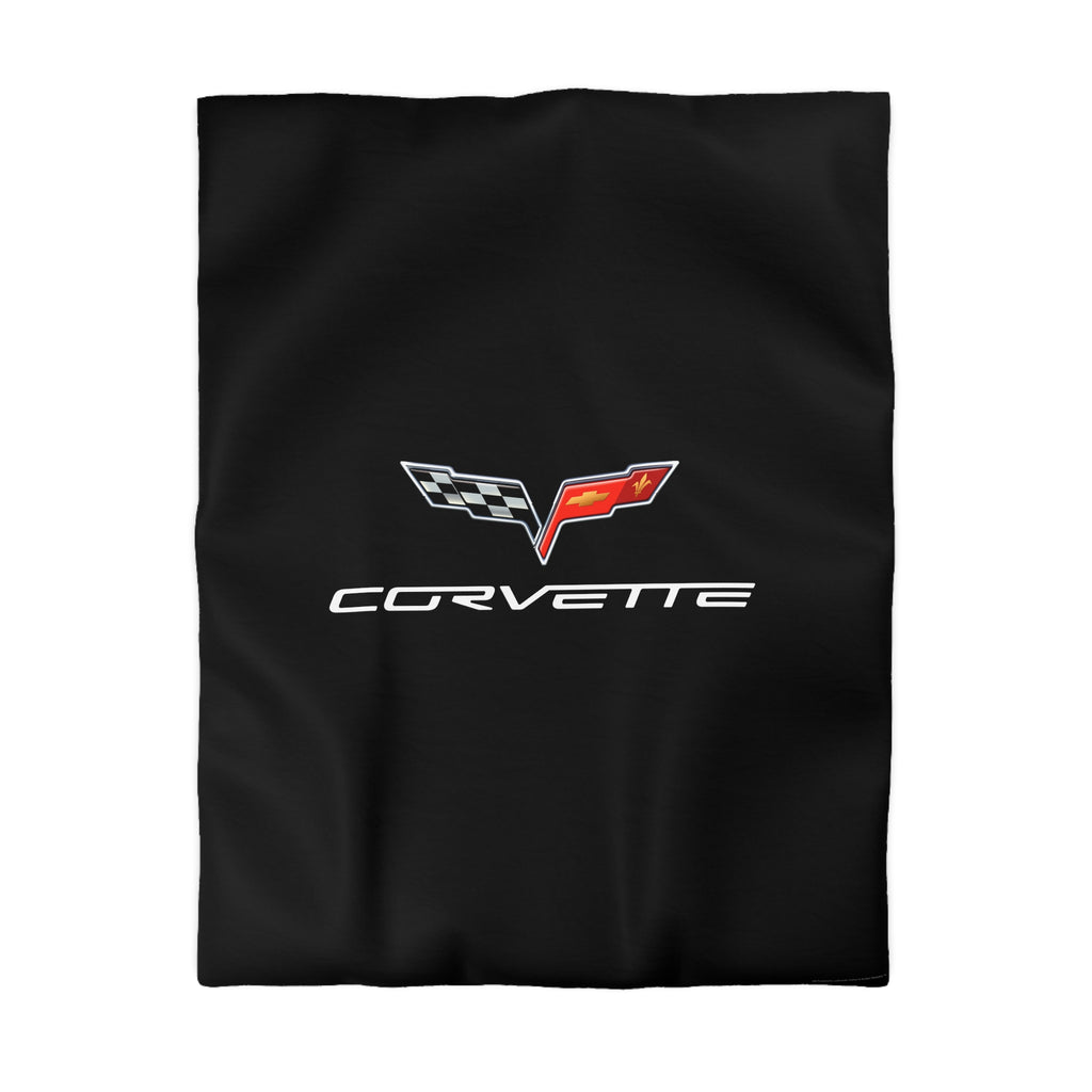 Corvette C6 Black Microfiber Duvet Cover – Sleek Style for Car Lovers