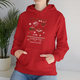 Personalized Corvette Ugly Christmas Sweater Hooded Sweatshirt, Cotton-Blend Hoodie, Featuring C1-C6 Flag Logos, Gift Idea